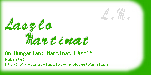 laszlo martinat business card